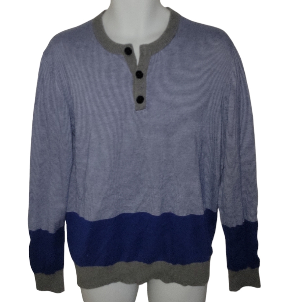 Armani Exchange Designer Polo Colorblock Sweater Size L Men's